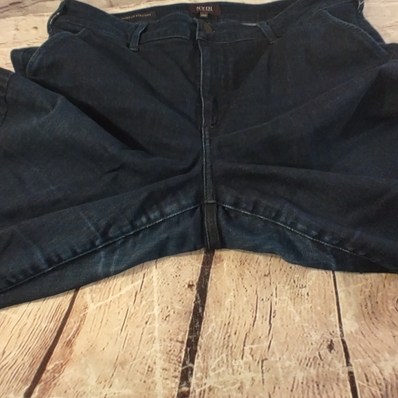 NYDJ Marilyn Straight Dark Denim Jeans 14WP Lift X Tuck Stretch Jeans - Picture 15 of 16